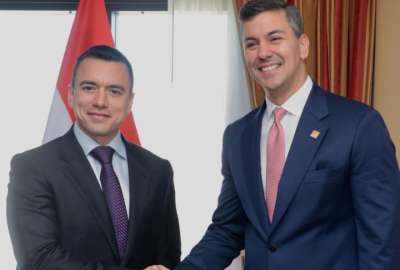 El presidente Daniel Noboa cumpli&oacute; agenda en Argentina y mantuvo reuniones bilaterales en el pa&iacute;s del sur del continente.