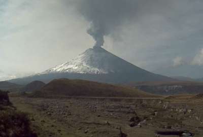 Reportan ca&iacute;da de ceniza del Cotopaxi en Machachi