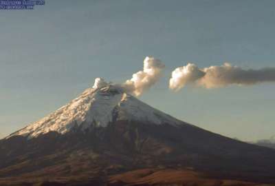 Este jueves 08 de diciembre de 2022 se report&oacute; emisi&oacute;n de gases y ceniza del volc&aacute;n Cotopaxi.