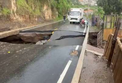 Se registr&oacute; un socav&oacute;n en el sector Santiago Alto, al sur de Quito