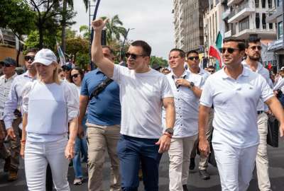 Noboa: "Tenemos que levantar nuestra voz y exigir que podamos decidir en las urnas cu&aacute;l es la direcci&oacute;n de este pa&iacute;s"