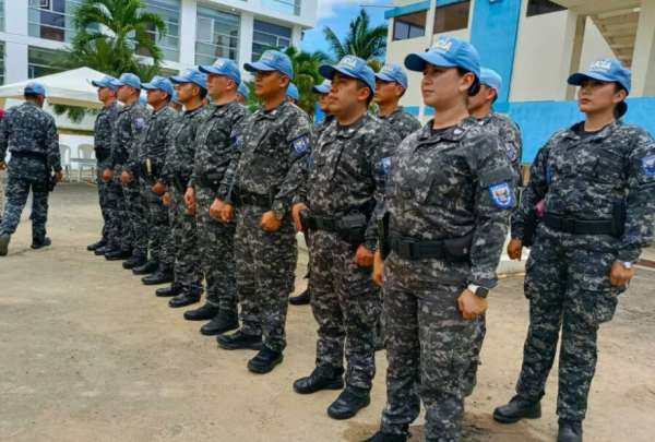 Los cascos azules de la Polic&iacute;a Nacional son un grupo especializado en operaciones de emergencia humanitaria. 
