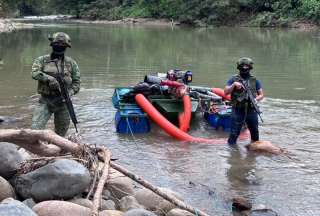 Operaci&oacute;n del Ej&eacute;rcito Ecuatoriano contra miner&iacute;a ilegal en Orellana dej&oacute; incautaciones