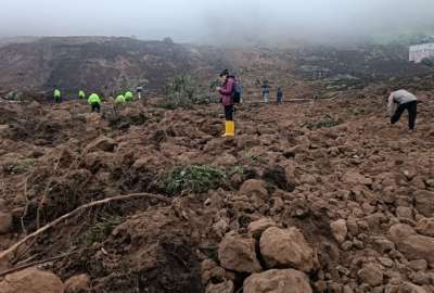 Zona cero deslizamiento de tierra en Alaus&iacute;