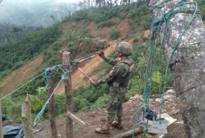 El campamento de miner&iacute;a ilegal en Urcuqu&iacute; qued&oacute; desmantelado por las Fuerzas Armadas. 