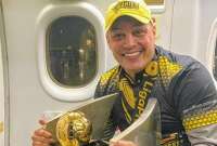 El dirigente Carlos Alfaro Moreno decid&oacute; el triunfo en el Cl&aacute;sico a la hinchada de Barcelona SC.