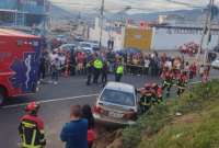 Siniestro de tránsito se produjo en el norte de Quito.