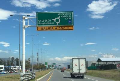 V&iacute;as para ir al aeropuerto de Quito est&aacute;n habilitadas