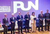 El presidente Guillermo Lasso durante el foro.