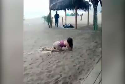 Estragos del festejo en Monta&ntilde;ita fueron captados en video
