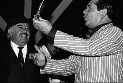Don Evaristo (izquierda) fue un personaje muy querido en la capital.