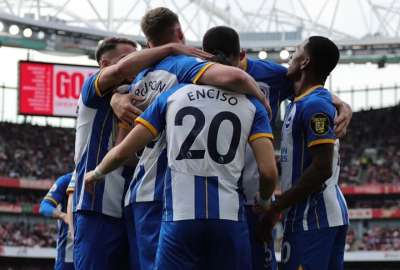 El Brighton gole&oacute; al Arsenal y pr&aacute;cticamente entreg&oacute; la Premier al Manchester City