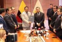 Al evento también asistió el ministro del Interior, Juan Zapata, el ministro de Gobierno, Henry Cucalón y otras autoridades de Estado