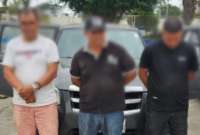 La Polic&iacute;a Nacional detuvo a tres personas en El Oro. 