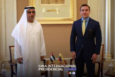 Presidente Noboa mantuvo reuni&oacute;n con representantes del Fondo de Desarrollo de Abu Dhabi