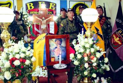 El sargento Jos&eacute; Chimarro recibi&oacute; los honores de las Fuerzas Armadas, tras fallecer en Shushufindi. 