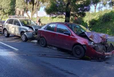 El accidente de tr&aacute;nsito oblig&oacute; a un cierre parcial de la avenida Sim&oacute;n Bol&iacute;var. 