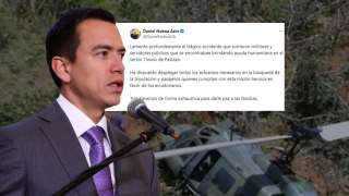 El presidente Daniel Noboa lamenta el accidente a&eacute;reo en Pastaza
