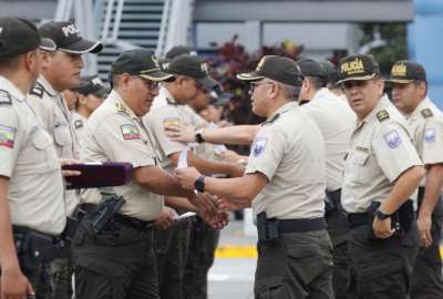 En Guayaquil, la ma&ntilde;ana de este, 15 de noviembre de 2023. se condecoraron a polic&iacute;as que se han destacados en sus funciones. 