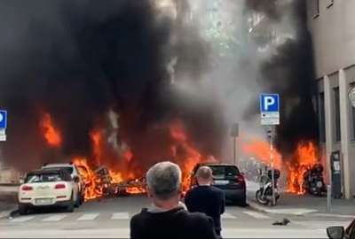 El incendio rompi&oacute; la calma en Mil&aacute;n