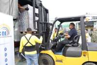 Este mismo jueves partió el primer convoy, custodiado por las Fuerzas Armadas, hacia la empresa integradora de los paquetes electorales.