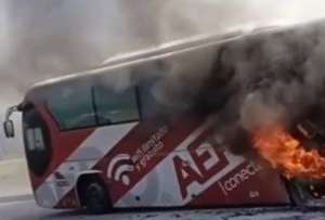 Un bus se incendi&oacute; cerca del intercambiador de Carcel&eacute;n, en Quito