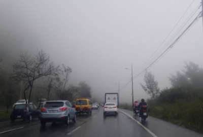 La lluvia ha afectado la movilidad en la capital ecuatoriana.