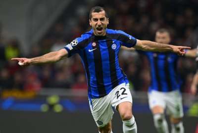 Henrij Mkhitaryan anot&oacute; el segundo gol del Inter