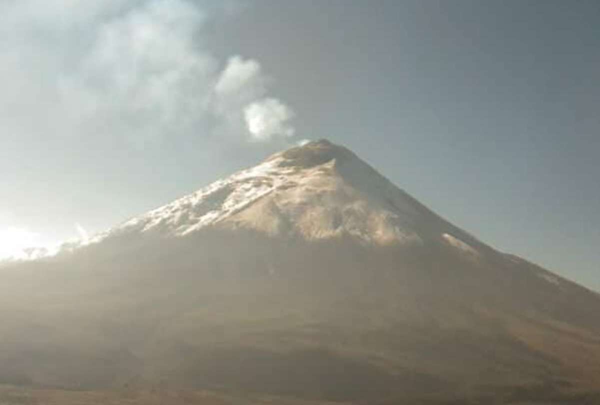 El volc&aacute;n Cotopaxi mantiene una actividad moderada