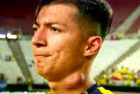 El volante Alan Franco present&oacute; una protuberancia en el cuello durante el duelo amistoso de Ecuador contra Arabia Saudita. 