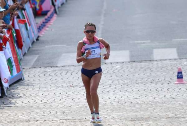 La marchista Glenda Morej&oacute;n lleg&oacute; en sexto lugar en la competencia de los 20 kil&oacute;metros marcha femenino. 