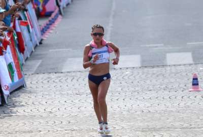 La marchista Glenda Morej&oacute;n lleg&oacute; en sexto lugar en la competencia de los 20 kil&oacute;metros marcha femenino. 