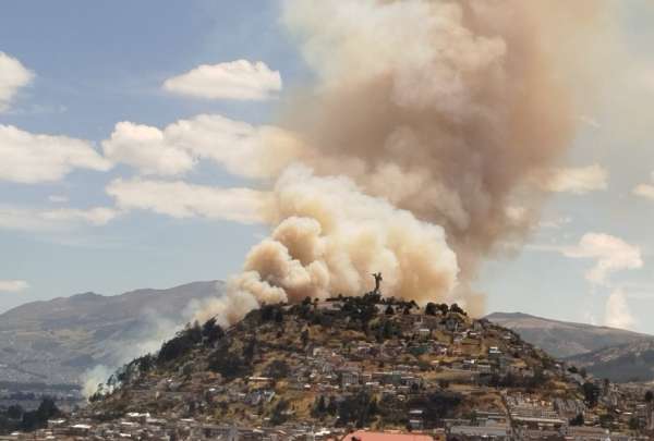 As&iacute; fue la audiencia del sospechoso de provocar el incendio forestal en El Panecillo. 