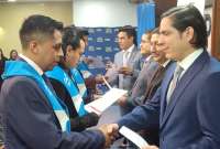 La tarde de este viernes, el Ministerio de Trabajo condecoró a CNT como organismo evaluador de conformidad. El evento se dio en Quito.