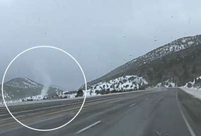 Captan en video un extra&ntilde;o tornado de nieve en Estados Unidos