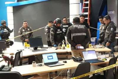 Polic&iacute;a realizar&aacute; un an&aacute;lisis en el laboratorio de los indicios encontrados en Ecuavisa.