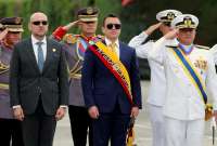 En la ceremonia, el presidente Daniel Noboa tambi&eacute;n condecor&oacute; a unidades militares que se destacaron en los operativos de seguridad.