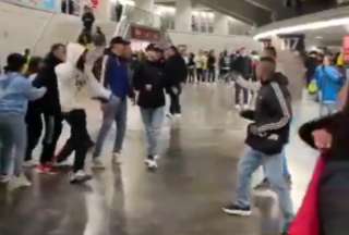 Espa&ntilde;a: hinchas de la selecci&oacute;n de Colombia se fueron a los golpes