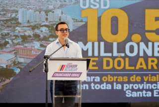 Presidente Daniel Noboa entreg&oacute; financiamiento de USD 10,7 millones para obras en Santa Elena