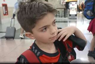 Ni&ntilde;o llor&oacute; de emoci&oacute;n porque ver&aacute; al Flamengo en la final en Guayaquil
