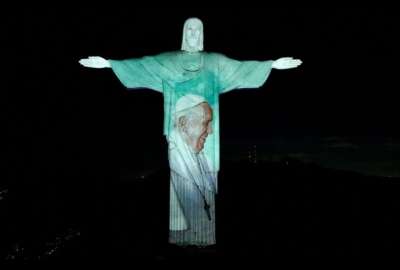 El monumento más icónico de Brasil proyectó mensajes de fuerza.