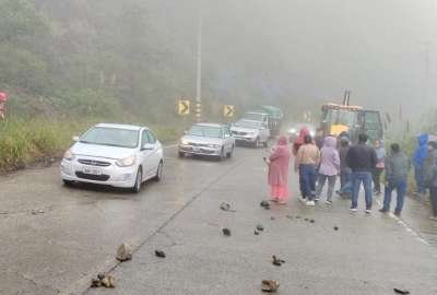 Un cierre vial se registr&oacute; en la v&iacute;a Cuenca-Molleturo-El Empalme. 