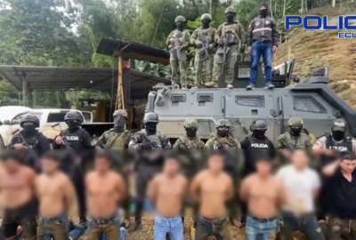 La Polic&iacute;a Nacional detuvo a once personas en medio de un enfrentamiento armado en Azuay. Estas personas est&aacute;n vinculadas a la miner&iacute;a ilegal en esa provincia. 