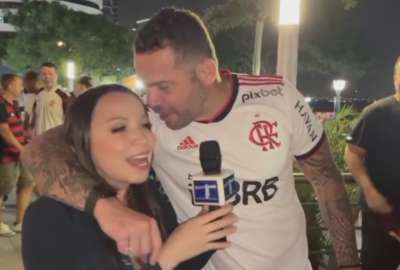 Reportera recibi&oacute; propuesta de matrimonio por parte de un hincha de Flamengo