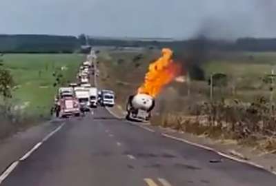 Seis personas resultaron afectadas tras la explosi&oacute;n de un cami&oacute;n que transportaba combustible en Par&aacute;, Brasil.