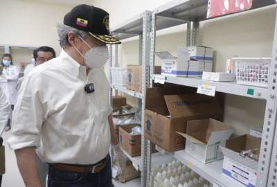Presidente Guillermo Lasso visit&oacute; el Hospital Monte Sina&iacute; de forma sorpresiva para constatar sus servicios