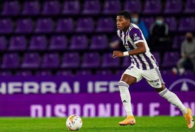 Gonzalo Plata con el Real Valladolid ascienden a primera divisi&oacute;n en Espa&ntilde;a