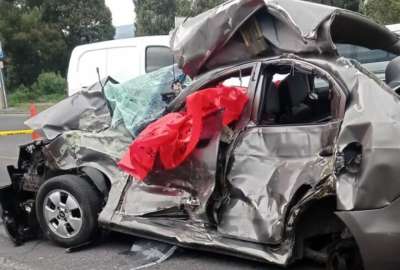 Revelan im&aacute;genes del fatal choque en Santa Rosa