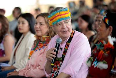 El presidente Guillermo Lasso comparti&oacute; con las comunidades ind&iacute;genas de Pastaza. 