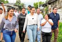 La ministra Inés Manzano constató la ejecución de las obras en el sureste de Guayaquil.